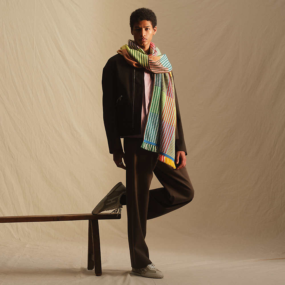 XssWLove様　HERMES100%SILK100%Angora大判マフ XssWLove様 HERMES100%SILK100%Angora大判マフ